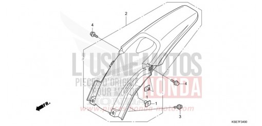 KOTFLUEGEL, HINTEN CRF150RBN de 2022
